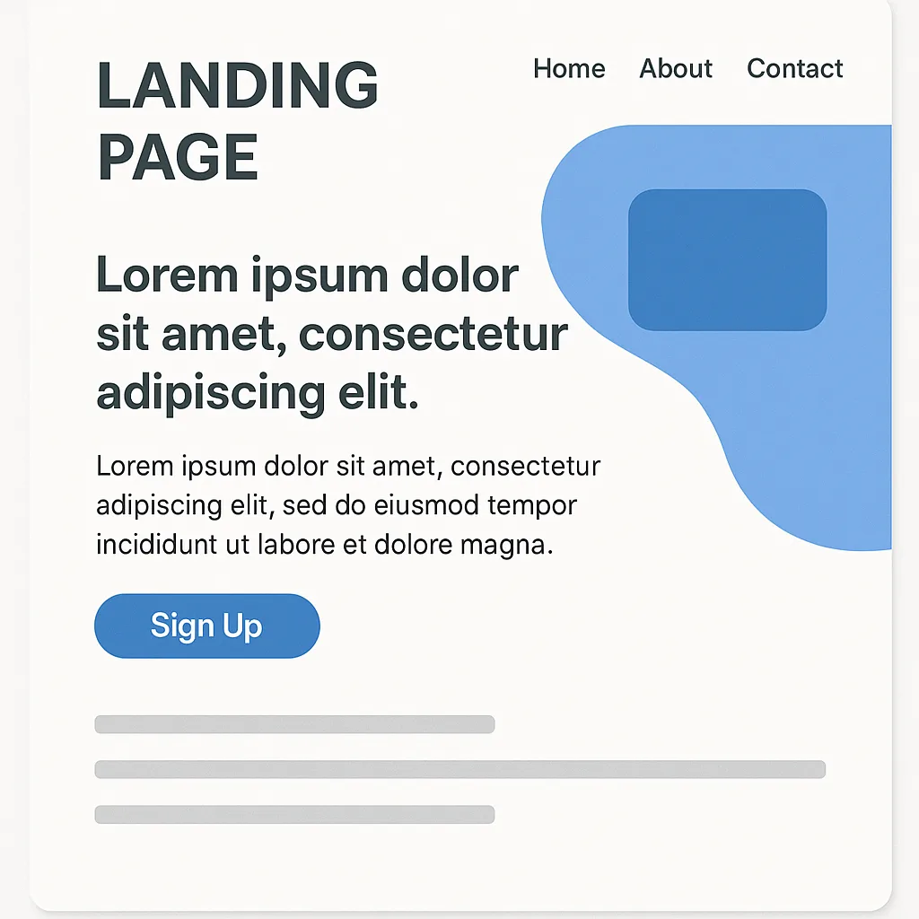 ランディングページのサンプル画像
