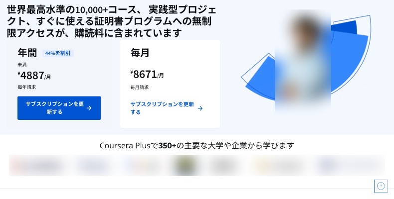 Coursera Plusの料金
