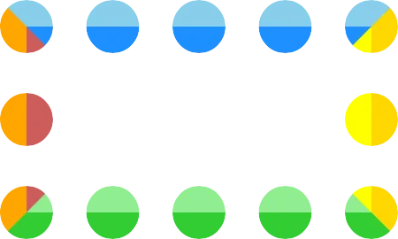 多色ボーダー（ドット柄）